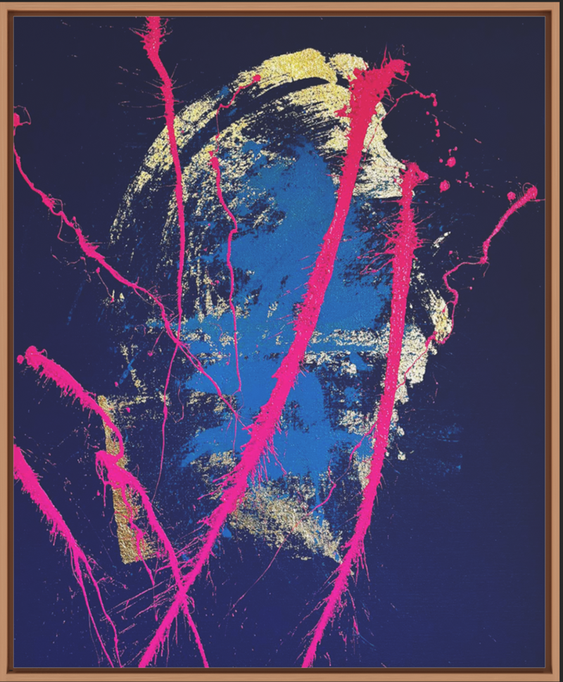 Blue Gold Neon Dimension